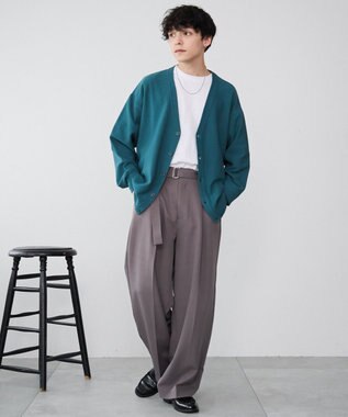 WEGO 【ユニセックス着用ITEM/紫外線対策/冷房対策】オーバーフィットドライタッチカーディガン ブルー