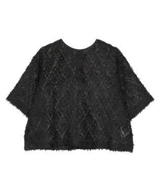 AMERICAN HOLIC フリンジジャガードブラウス Black