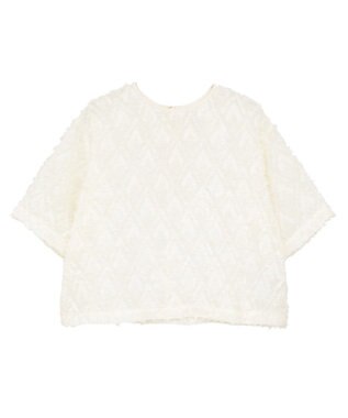 AMERICAN HOLIC フリンジジャガードブラウス Ivory