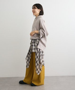 Green Parks ダンボール抜け衿プルオーバー Gray Beige