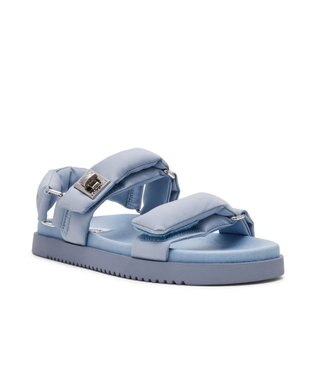 STEVE MADDEN MONAT ナイロンパデッドストラップフラットサンダル ブルー
