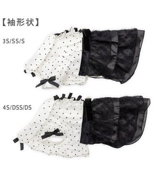 PET PARADISE cherircouture ドットシャツ ワンピース 小型犬 ホワイト×ブラック