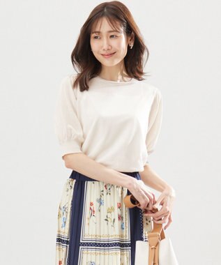 組曲 S シアーパフ袖 ニット ベージュ系9