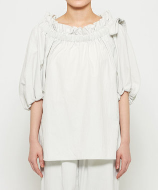 uncrave ライトプルーフナイロン オフショルブラウス グレージュ