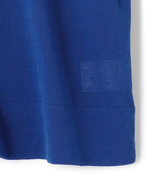 UNFILO L フロスティコットン  クロップド  カーディガン ブルー