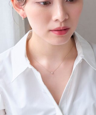 Phoebe 【金属アレルギー対応】シャインベゼルセッティングネックレス　シャンパンゴールド シャンパンゴールド