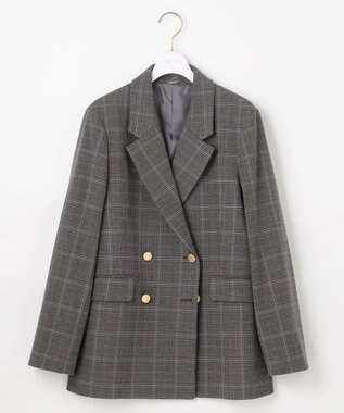 ANY SIS ビューティサーモ2WAYストレッチ テーラードジャケット グレーチェック