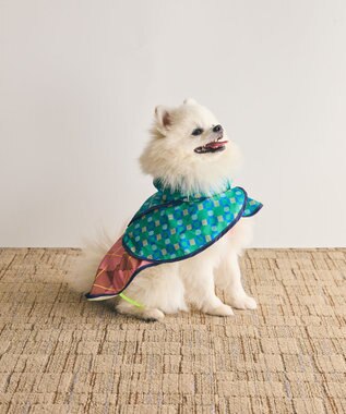 COQ PLAID ARGYLE ドッグポンチョ レインコート グリーン