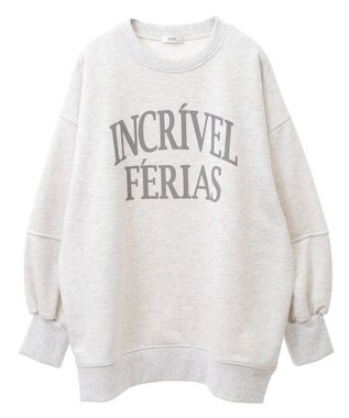 earth music&ecology アソートロゴルーズスウェット Oatmeal