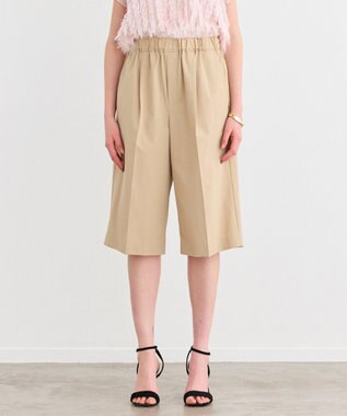 BEIGE， 【接触冷感/UVカット/洗える】YANN / ウエストゴムハーフタックパンツ Beige