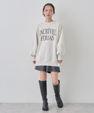 earth music&ecology アソートロゴルーズスウェット Oatmeal