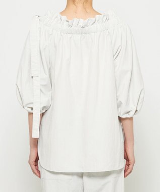 uncrave ライトプルーフナイロン オフショルブラウス グレージュ