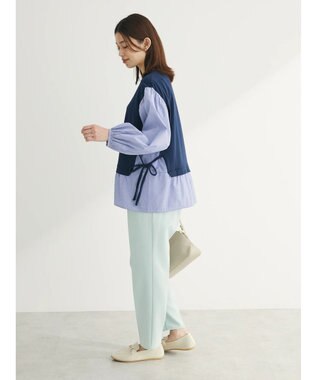 Green Parks 脇リボンドッキングプルオーバー Navy