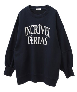 earth music&ecology アソートロゴルーズスウェット Navy