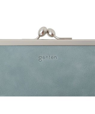 genten アンティーコ×LIBERTY 口金長財布 スモーキーサックス