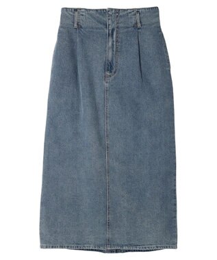earth music&ecology デニムナロースカート Medium Indigo