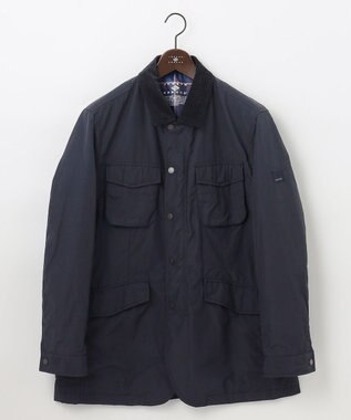 JOSEPH ABBOUD 【キングサイズ・軽量】ワックスクロス ブルゾン ネイビー系