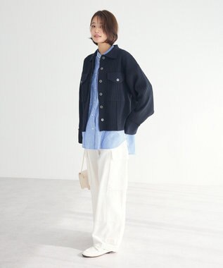 CRAFT STANDARD BOUTIQUE ライトニットジャケット Navy
