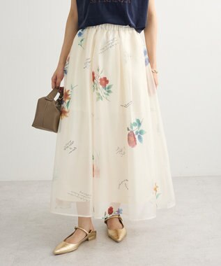 Green Parks ・ＳＵＧＡＲ　ＳＰＯＯＮ　フラワーｐｔシアーフレアスカート