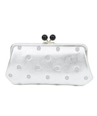 UNBILLION ペルケ perche / アクリル玉がま口長財布 シルバードット