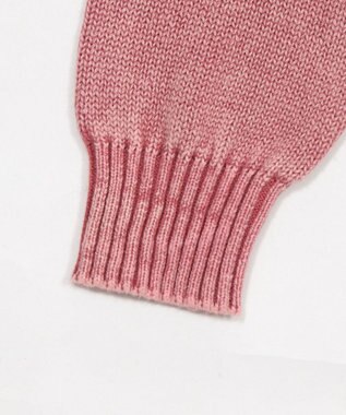 WEGO 【ユニセックス着用ITEM】ブリーチニットグラフィックZIPパーカー ピンク