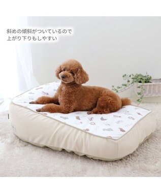 PET PARADISE ペットパラダイス makokoro 寝そべりベッド 《わんちゃん柄》 わんちゃん柄