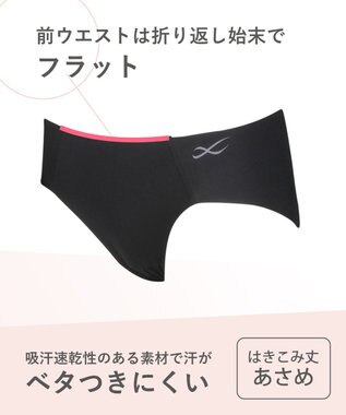 CW-X 【WOMEN】 CW-X 3D フィットショーツ 【お尻にくいこみにくい すそがズレあがりにくい】 スポーツ専用 はきこみ丈あさめ HSY300 /ワコール ブラック