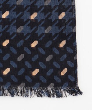 JOSEPH ABBOUD 【イタリア製】ハウンドトゥース ストール ネイビー系5