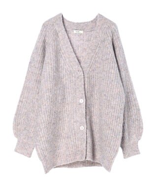 earth music&ecology フワフワＭＩＸヤーンカーディガン Lavender