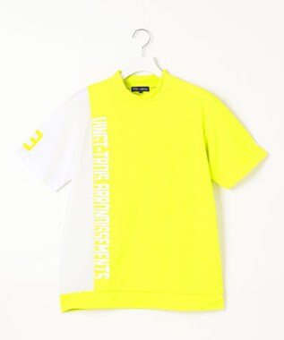 23区GOLF 【MEN】【UVケア・吸水速乾】カノコ モックネックプルオーバー 黄緑系