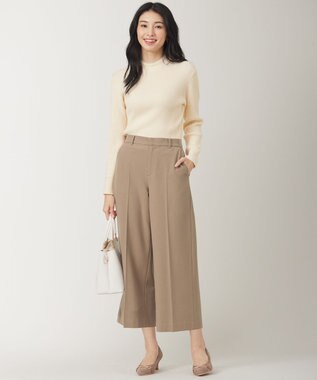 ANY SIS 【洗える】ネックパール調リブ ニット アイボリー