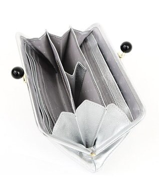 UNBILLION ペルケ perche / アクリル玉がま口長財布 シルバードット