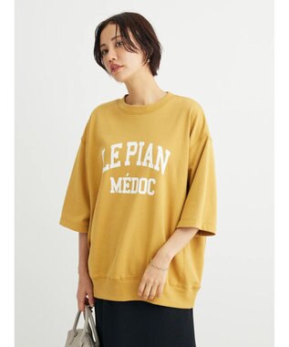 Green Parks ミニ裏毛ロゴトレＴｅｅ Yellow