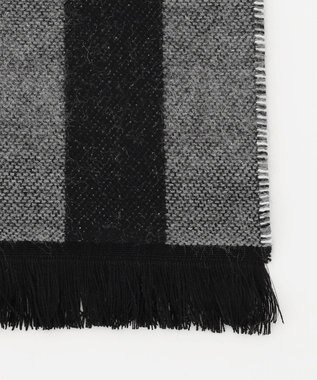 JOSEPH ABBOUD 【ブランド30周年記念・フランス製】アメリカンフラッグパターンストール ブラック系7