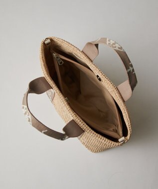 russet ナイロンラフィアデイリーミニトートバッグ(CE-1712) Ivory