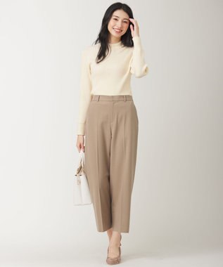 ANY SIS 【洗える】ネックパール調リブ ニット アイボリー