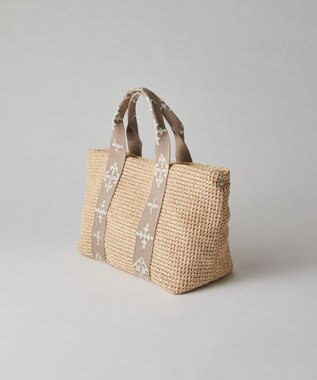 russet ナイロンラフィアデイリーミニトートバッグ(CE-1712) Ivory