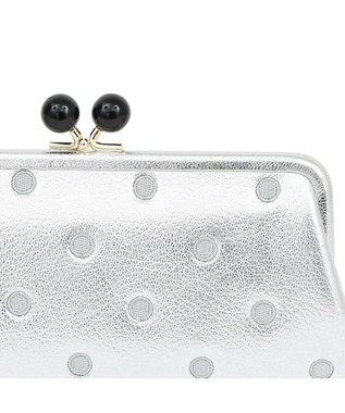 UNBILLION ペルケ perche / アクリル玉がま口長財布 シルバードット