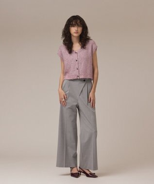 GRACE CONTINENTAL ショートフェザーニットトップ ピンク