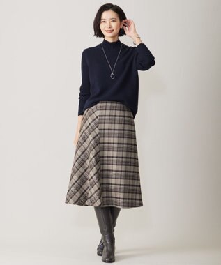 J.PRESS LADIES S クラシカル ツイード タータン スカート ブラウン系3