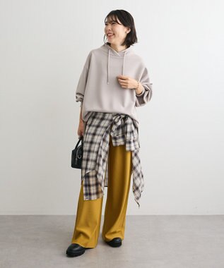 Green Parks ダンボール抜け衿プルオーバー Gray Beige