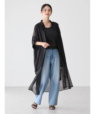 AMERICAN HOLIC サラックールメッシュ切替ワンピース Black