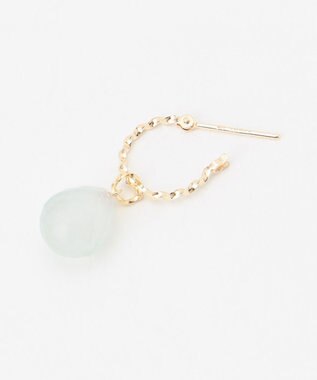 TOCCA 【WEB限定】LEGAME PIERCED EARRINGS S K10 天然石 ピアス S シーブルーカルセドニー