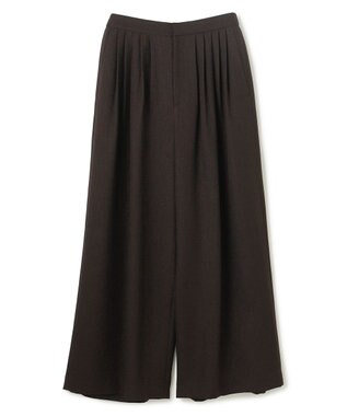 uncrave リネンライクツイル ワイドパンツ ダークブラウン