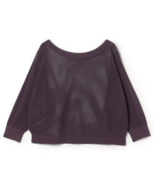 Chacott Chacott BALANCE【ノーソイングニット】７分袖メッシュニットＴシャツ ブラックベリー