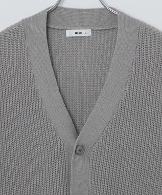 WEGO オーバーフィットカーディガン ライトグレー