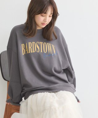 earth music&ecology アソートロゴルーズスウェット Charcoal Gray