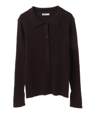 CRAFT STANDARD BOUTIQUE 襟付きニットコンパクトカーディガン Bordeaux