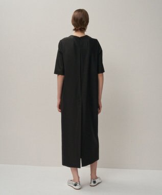 ATON WOOL CUPRA | ハーフスリーブドレス BLACK
