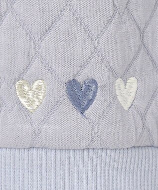 組曲 KIDS 【110-140㎝】ハートキルトジャガード トレーナー サックス系